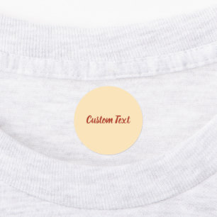 Simple Peach and Red Custom Text Script Template Kids' Labels
