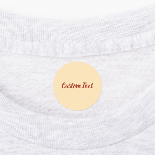 Simple Peach and Red Custom Text Script Template Kids Labels