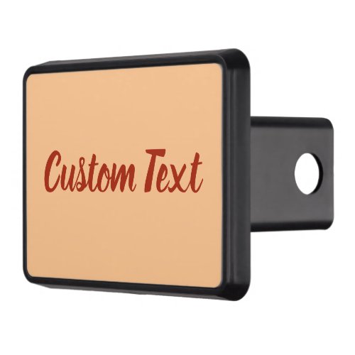 Simple Peach and Red Script Text Template Hitch Cover