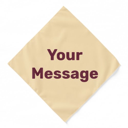 Simple Peach and Wine Your Message Text Template Bandana
