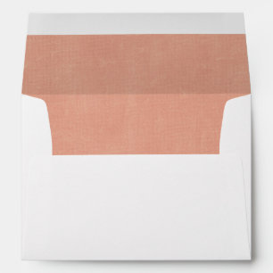 Simple Peach Coral Paper Craft Return Address Envelope