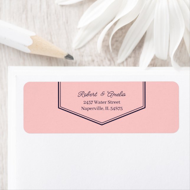 Simple Peach Custom Return Address Label (Insitu)