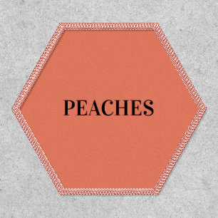 Simple Peach Pet Accessory Name Patch