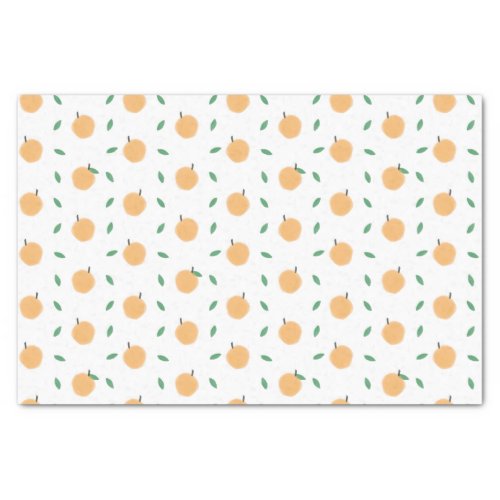 Simple Peaches with Leaves Pattern Tissue Paper