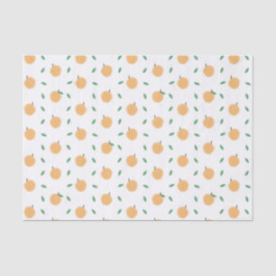 Simple Peaches with Leaves Pattern Tissue Paper