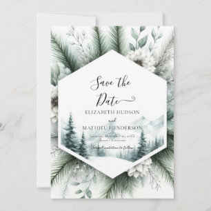 Simple Peak Mountain Wedding Save The Date