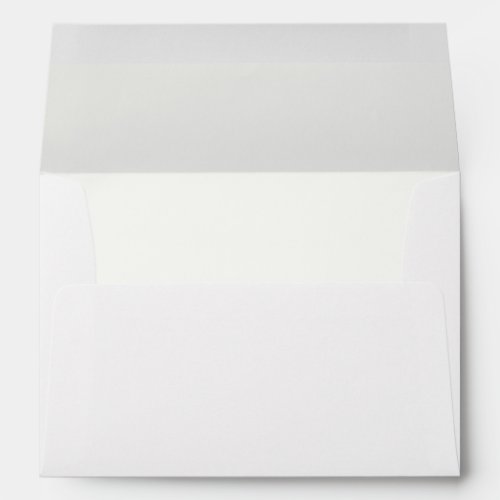 Simple Pearl White Lined Return Address Envelope