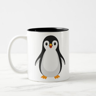 Simple Penguin Two-Tone Coffee Mug