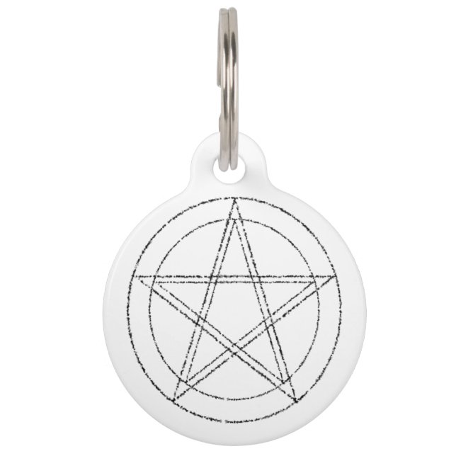 Simple Pentagram Pet Tag (Front)