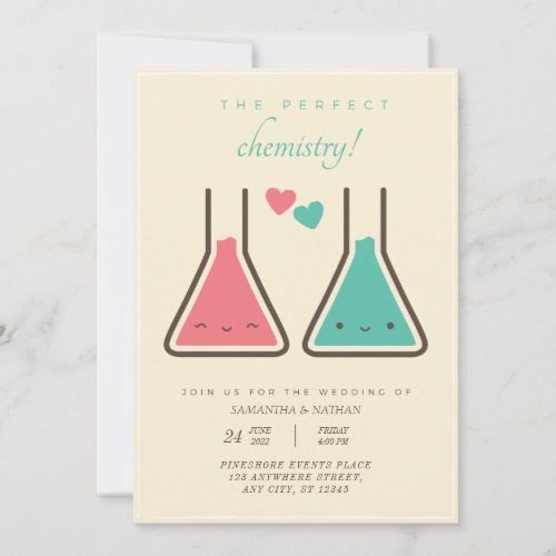 Simple Perfect Chemistry Wedding Invitation