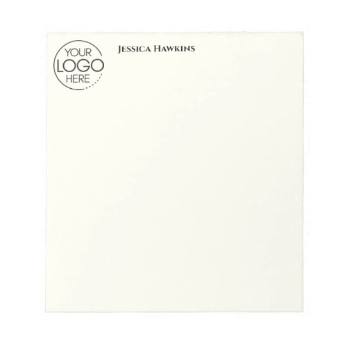 Simple Personal Business Stationery Logo Buff Notepad