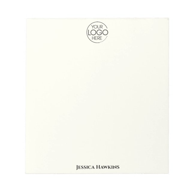 Simple Personal Business Stationery Logo Notepad (Front)