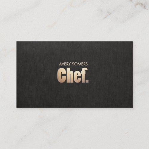 Simple Personal Chef Catering Business Card Template