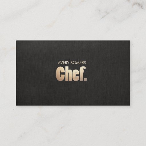Customizable Simple Personal Chef Catering Business Card Template