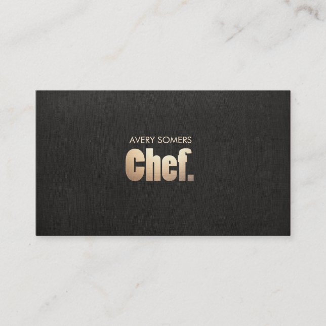 Simple Personal Chef Catering Business Card (Front)