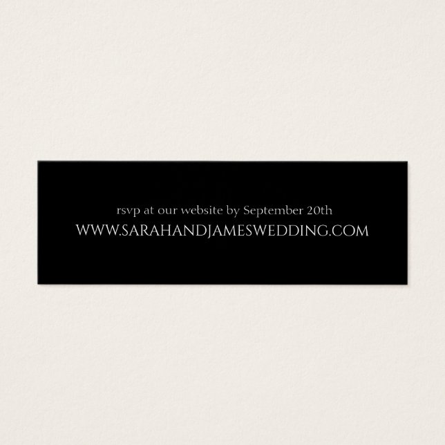 Simple Personalised Wedding Website Mini Card (Front)