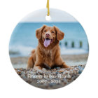 Simple Personalized 2 Photo Sympathy Pet Memorial