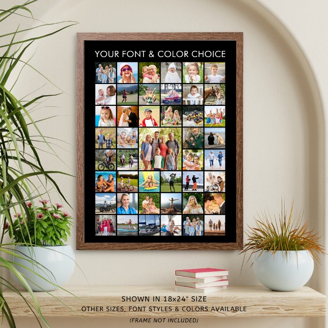Simple Personalized 45 Square Photo Collage Poster (Creator Uploaded)
