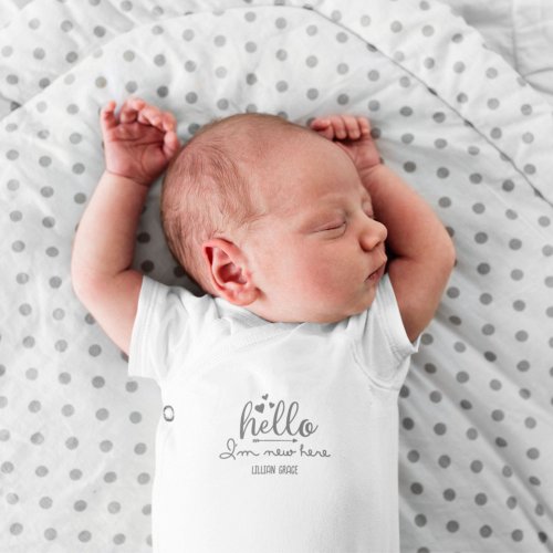 Simple Personalized Baby Bodysuit