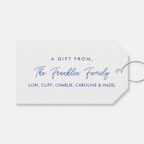 Simple Personalized Birthday Gift Tag for Families