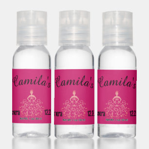 Simple Personalized Birthday Party Favor Giveaway Hand Sanitizer