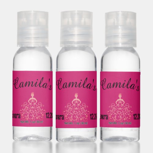 Simple Personalized Birthday Party Favor Giveaway Hand Sanitizer