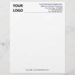Simple Personalized Business Letterhead with Logo<br><div class="desc">Custom Colors and Font Simple Personalized Your Business Office Letterhead with Logo and Text - Contact Information - Choose / add your favorite text and line colors / font / size. Resize and move or remove and add elements - Image / text with customization tool !</div>