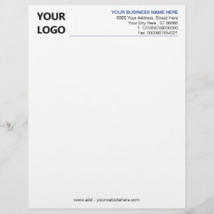Simple Personalized Business Letterhead with Logo