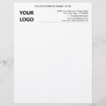 Simple Personalized Business Letterhead with Logo<br><div class="desc">Simple Personalized Your Business Office Letterhead with Logo - Add Your Logo - Image / Business Name - Company / Address - Contact Information - Resize and move or remove and add elements - image / text with customization tool. 
Good Luck - Be Happy - Be Healthy !</div>