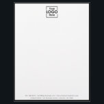 Simple Personalized Business Logo Black Border Letterhead<br><div class="desc">Replace this business logo placeholder with your own personalized business logo. Create professional business logo products automatically and stand out. Perfect for bulk orders and small businesses who would like to look professional. Ideal for employee or customer gifts. Simply replace with your company logo!</div>