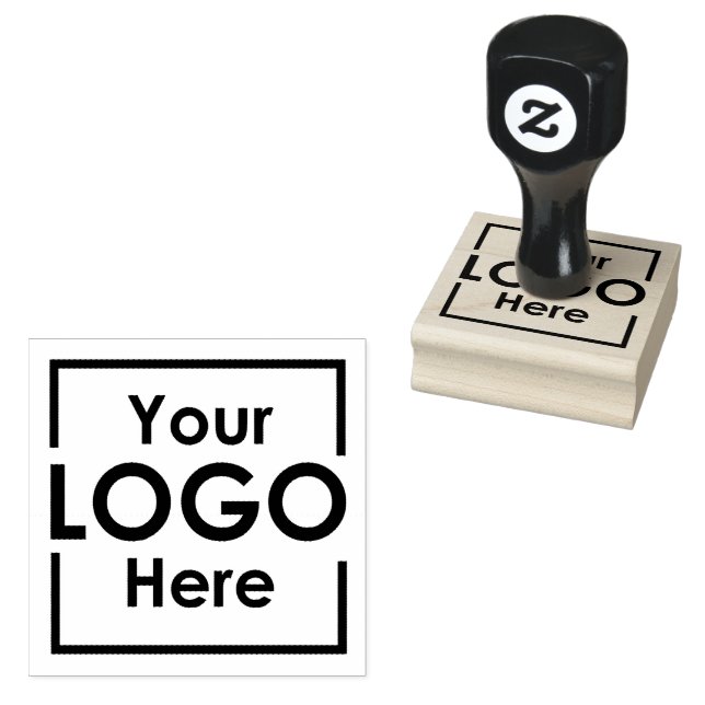 Simple Personalized Business Logo Company Brand Rubber Stamp (Stamped)