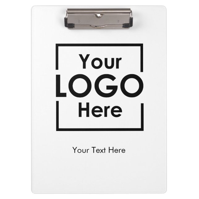 Simple Personalized Business Logo Text Corporate  Clipboard (Front)
