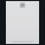 Simple Personalized Business Logo White Gray Letterhead<br><div class="desc">Replace this business logo placeholder with your own personalized business logo. Create professional business logo products automatically and stand out. Perfect for bulk orders and small businesses who would like to look professional. Ideal for employee or customer gifts. Simply replace with your company logo!</div>