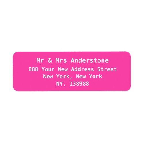 Simple Personalized Chic Elegant Return Address  Label