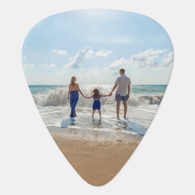 Simple Personalized Custom Family Photo Guitar Pick (Front)