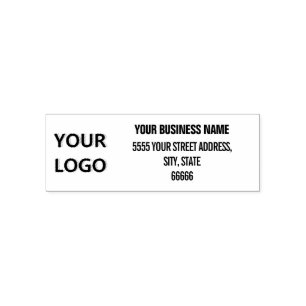 Simple Personalized Custom Logo Address Name Your Self-inking Stamp