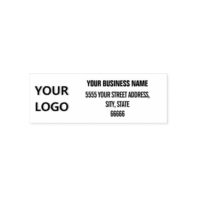 Simple Personalized Custom Logo Address Name Your Self-inking Stamp (Design)