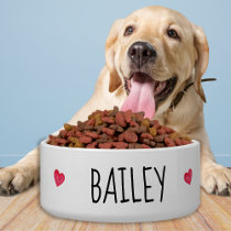 Simple Personalized Dog Water Food Ceramic Bowl