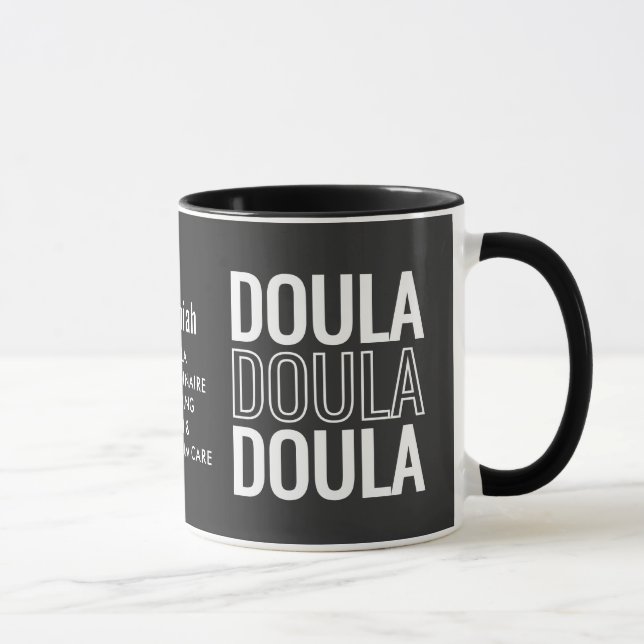 Simple Personalized DOULA Mug (Right)
