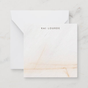 Simple Personalized Elegant Soft Veined Marble Note Card