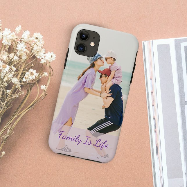 Simple personalized Family Photo iPhone Case (Creator Uploaded)