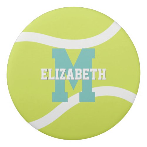 simple personalized girls boys tennis player eraser