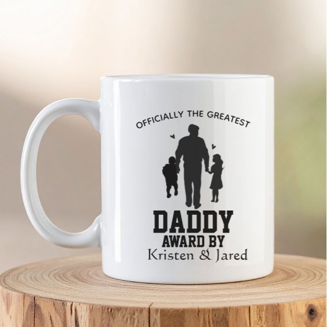 Simple  personalized greatest dad father's day  coffee mug (Creator Uploaded)