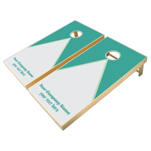 Simple Personalized Green Ash  Cornhole Set