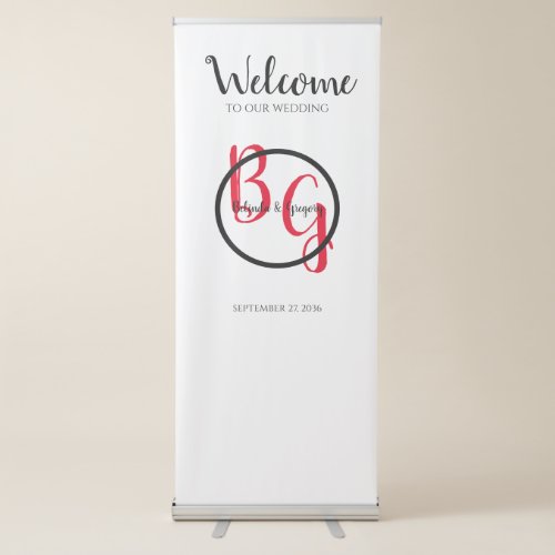 Simple Personalized Initials Wedding Welcome Sign
