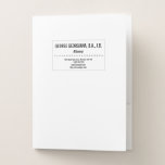 [ Thumbnail: Simple Personalized Lawyer/Attorney Pocket Folder ]