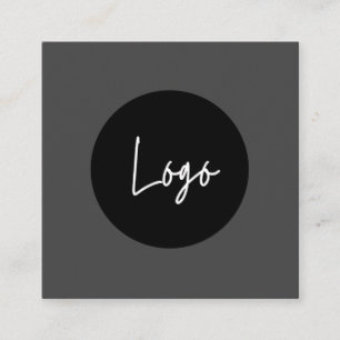 Simple personalized logo black business card