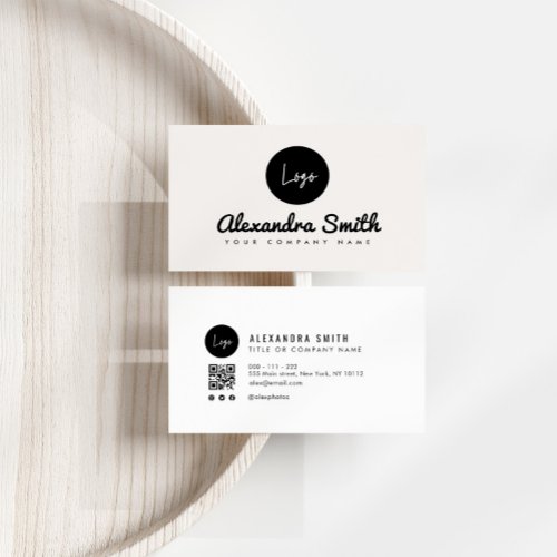 Simple personalized logo business card