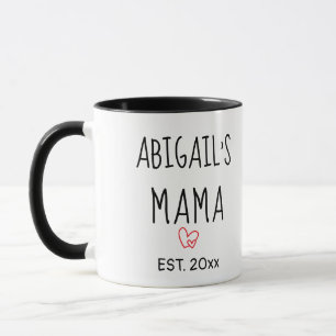 Simple Personalized Mama Gift with Child’s Name Mug
