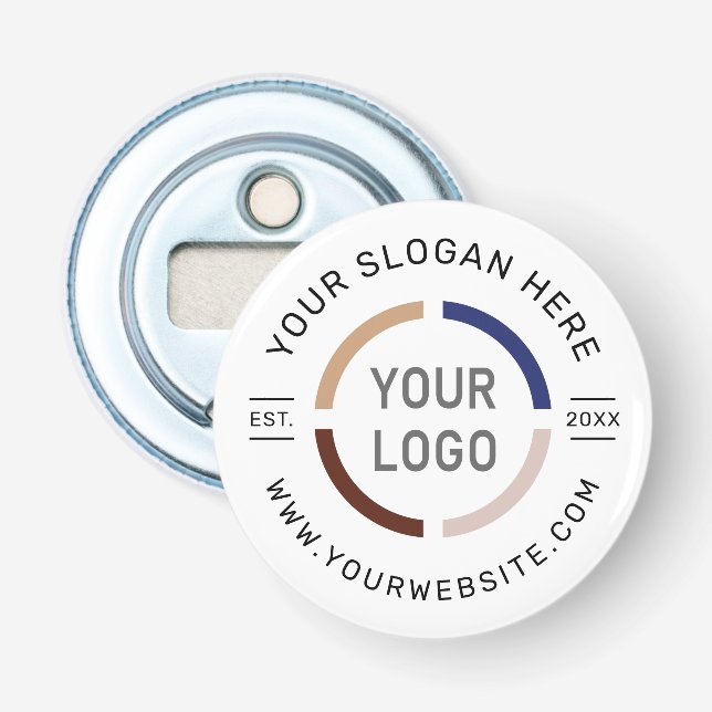 Simple personalized monogram and name bottle opene opener (Front)